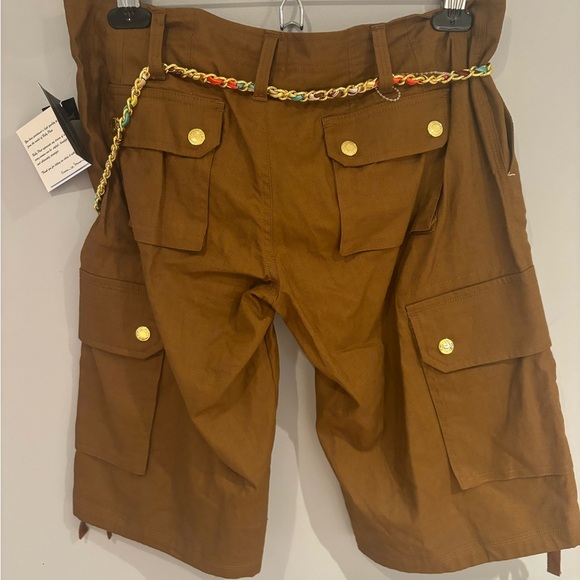 Baby Phat y2k Brown Cargo Shorts with Chain Detail - Picture 5 of 5